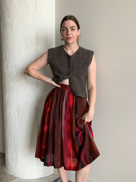 Vintage ombré shift skirt