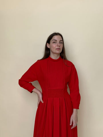 Red Prada midi dress