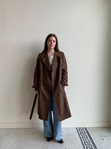 brown classic trench coat