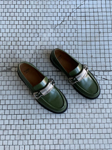 Toga Virlis olive loafers