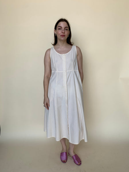 L.L.Bean seersucker midi dress