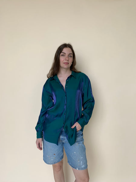 Iridescent green shirt