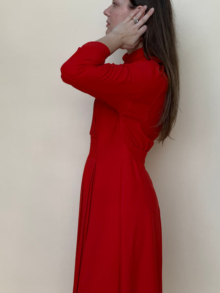 Red Prada midi dress