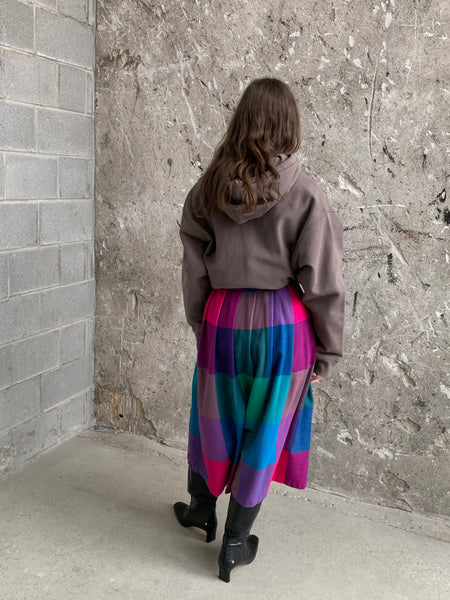 colorful flannel skirt