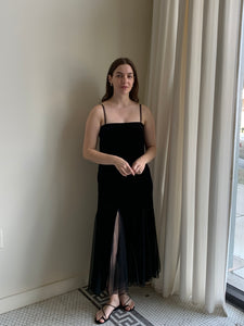 Velvet midi dress