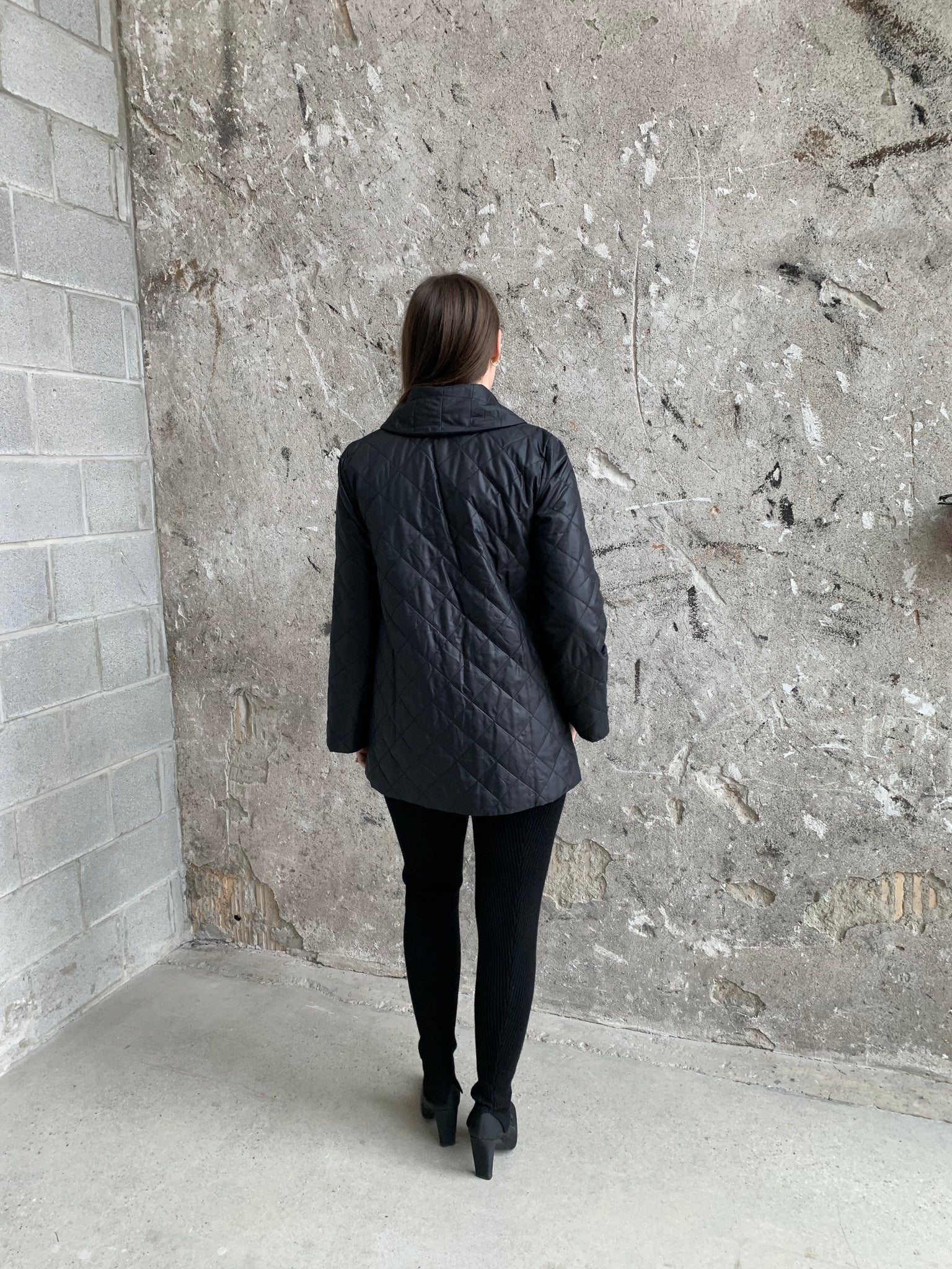 Eileen Fisher quilted puffer coat