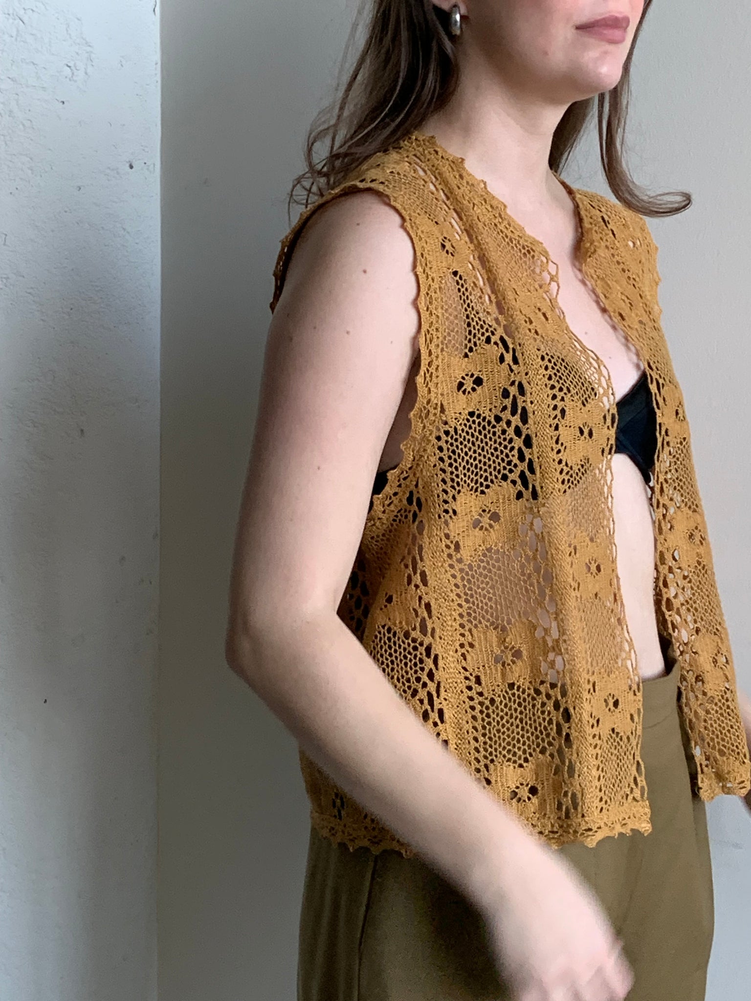 Issey Miyake crochet vest