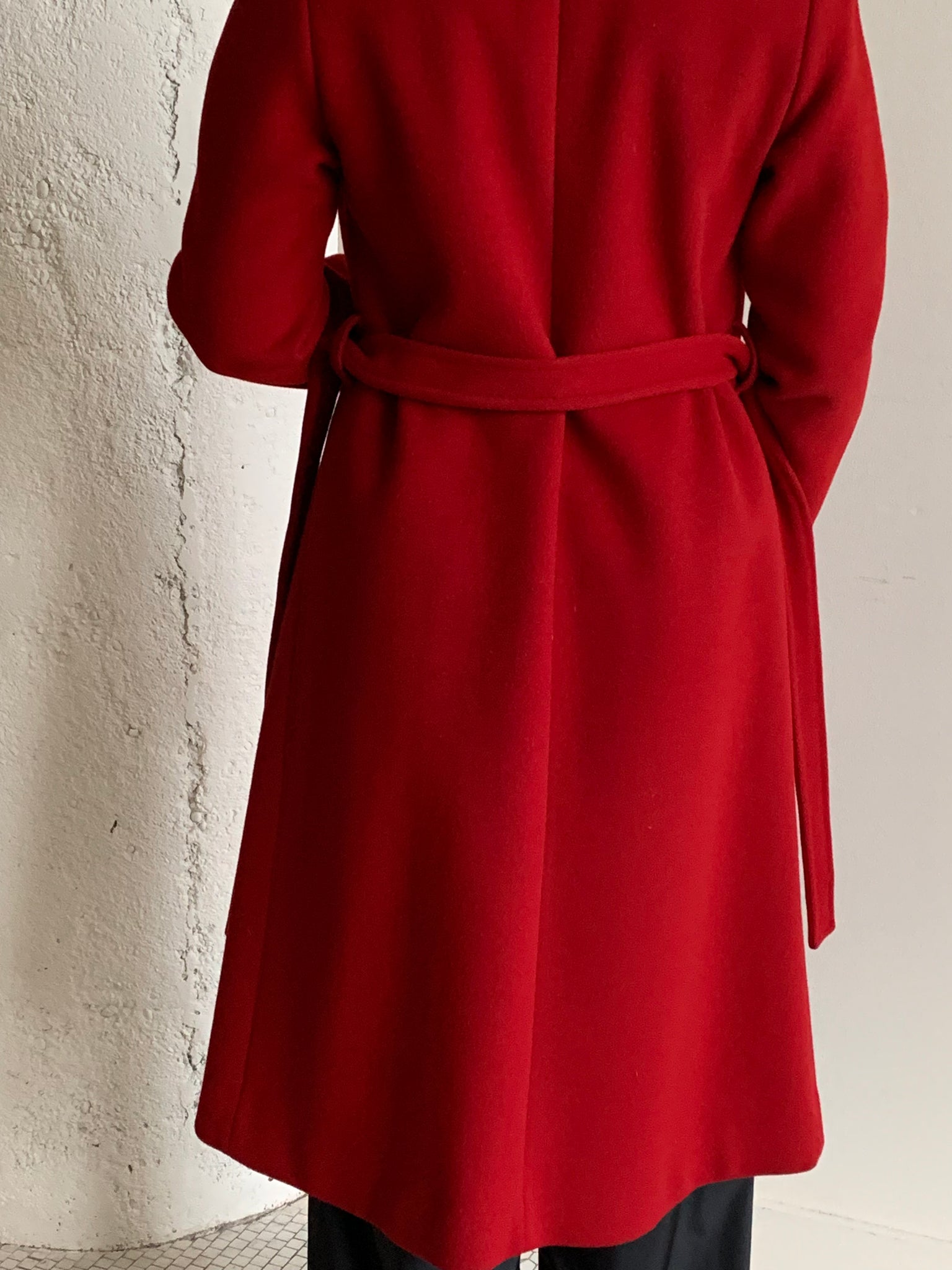 Pendleton red wool wrap coat