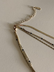 three chain gold necklace