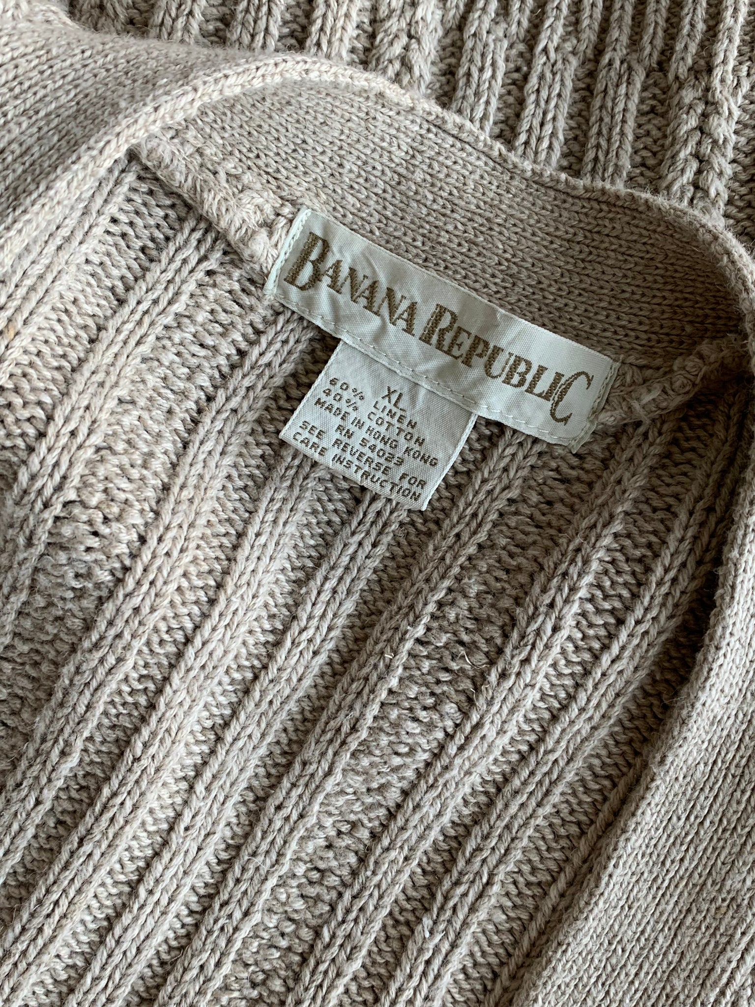 80s Banana Republic chunky cardigan