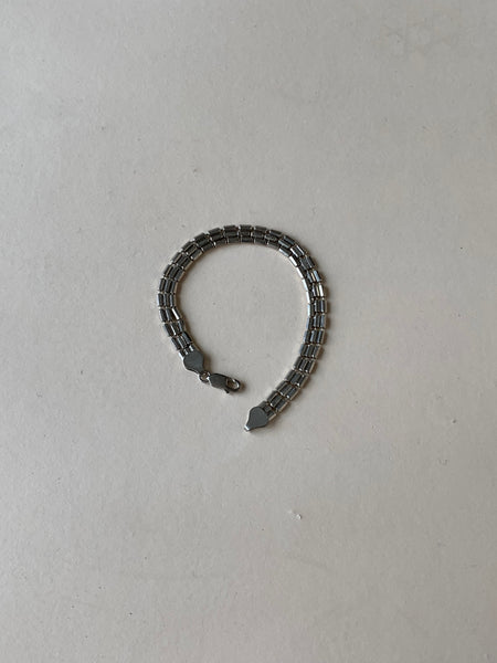 sterling bar and bead bracelet