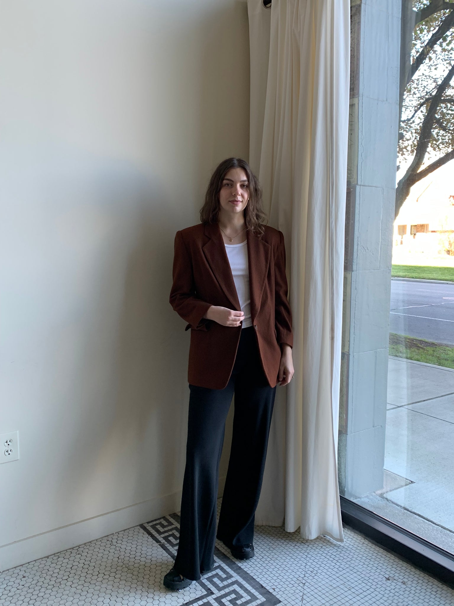 Brown wool blazer