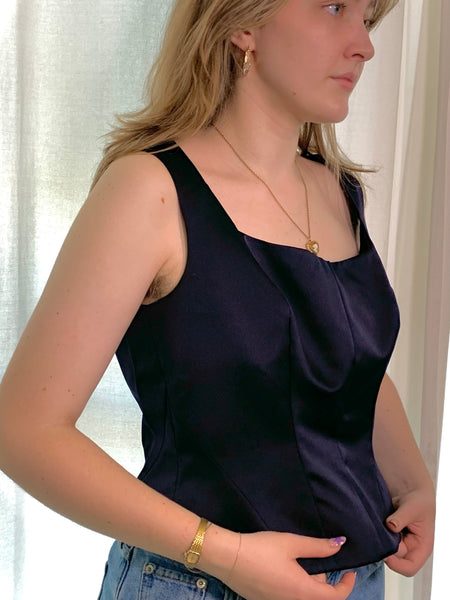 Anne Klein squared neck top