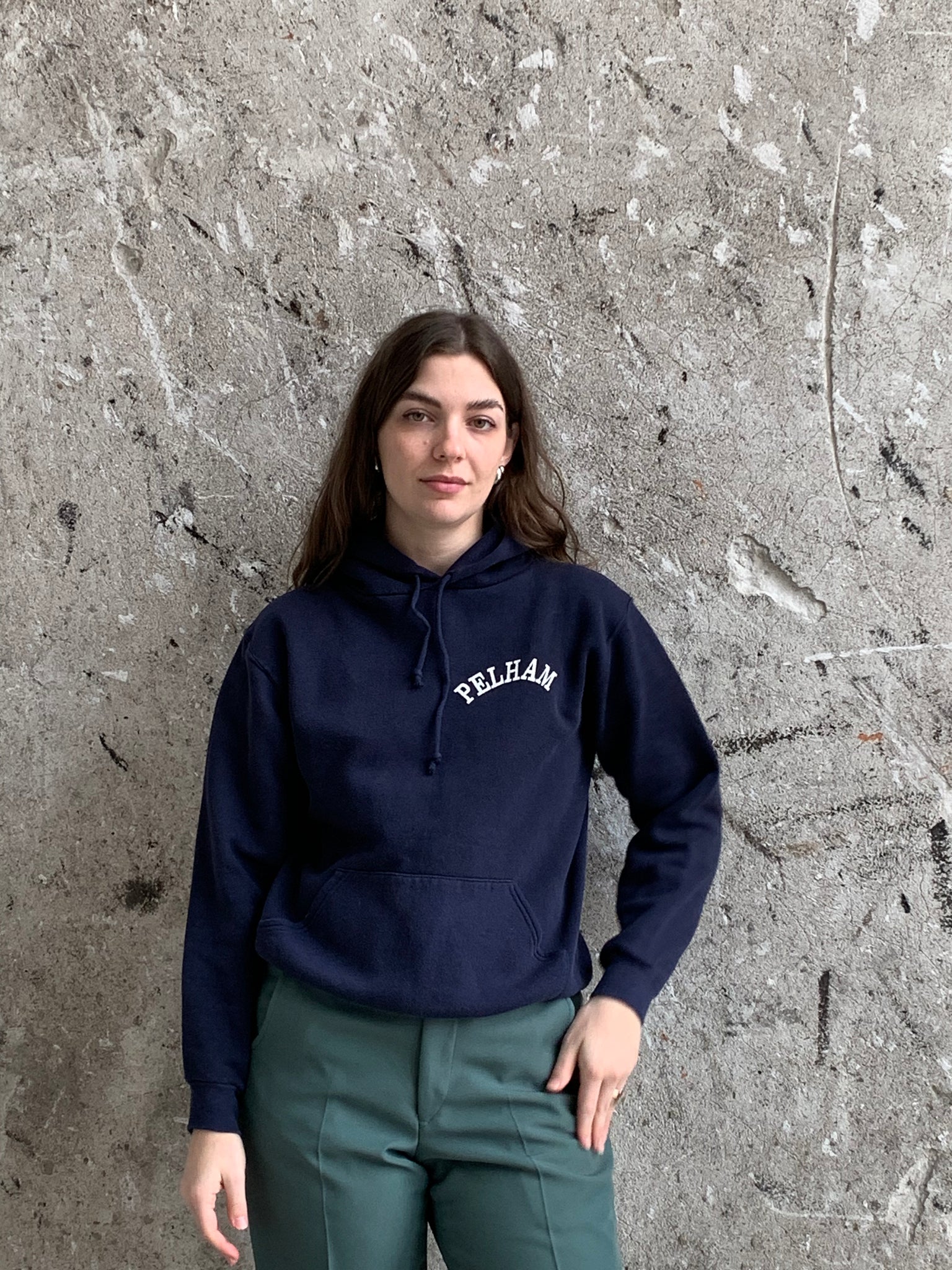 70s navy hoodie