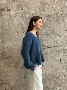 square knit cardigan