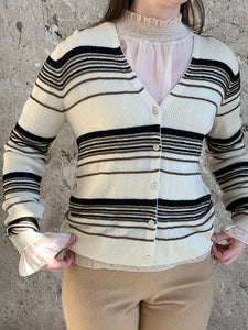 Theory striped cardigan