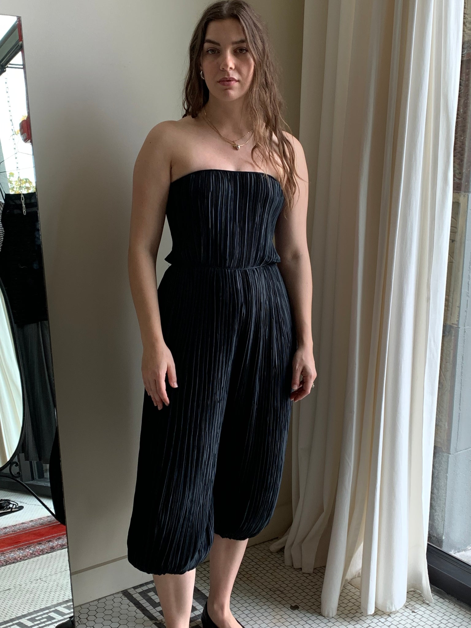 Mary McFadden pleated jumpsuit