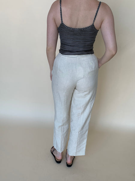 Striped linen pants