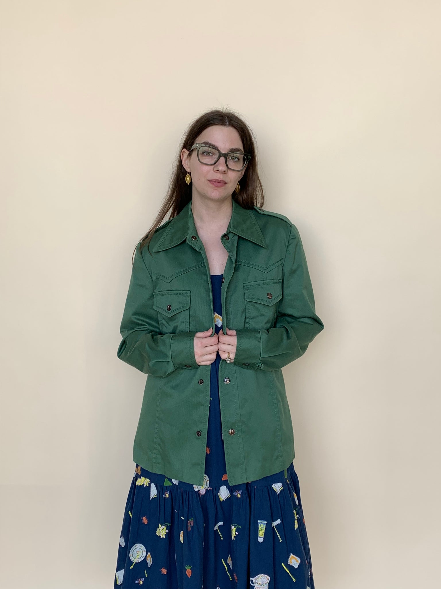 Green vintage chore jacket