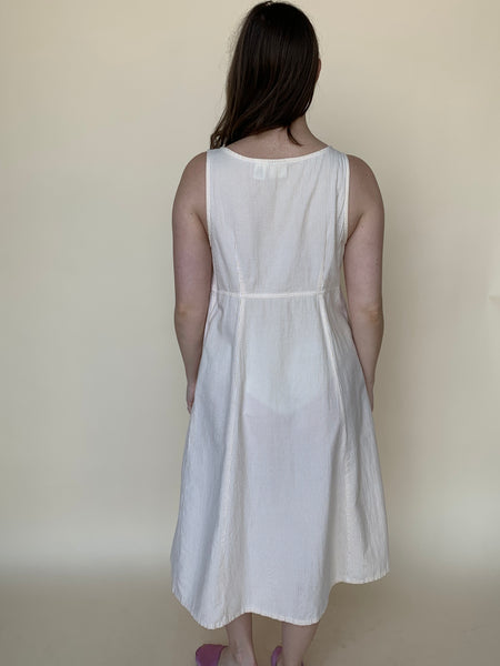 L.L.Bean seersucker midi dress