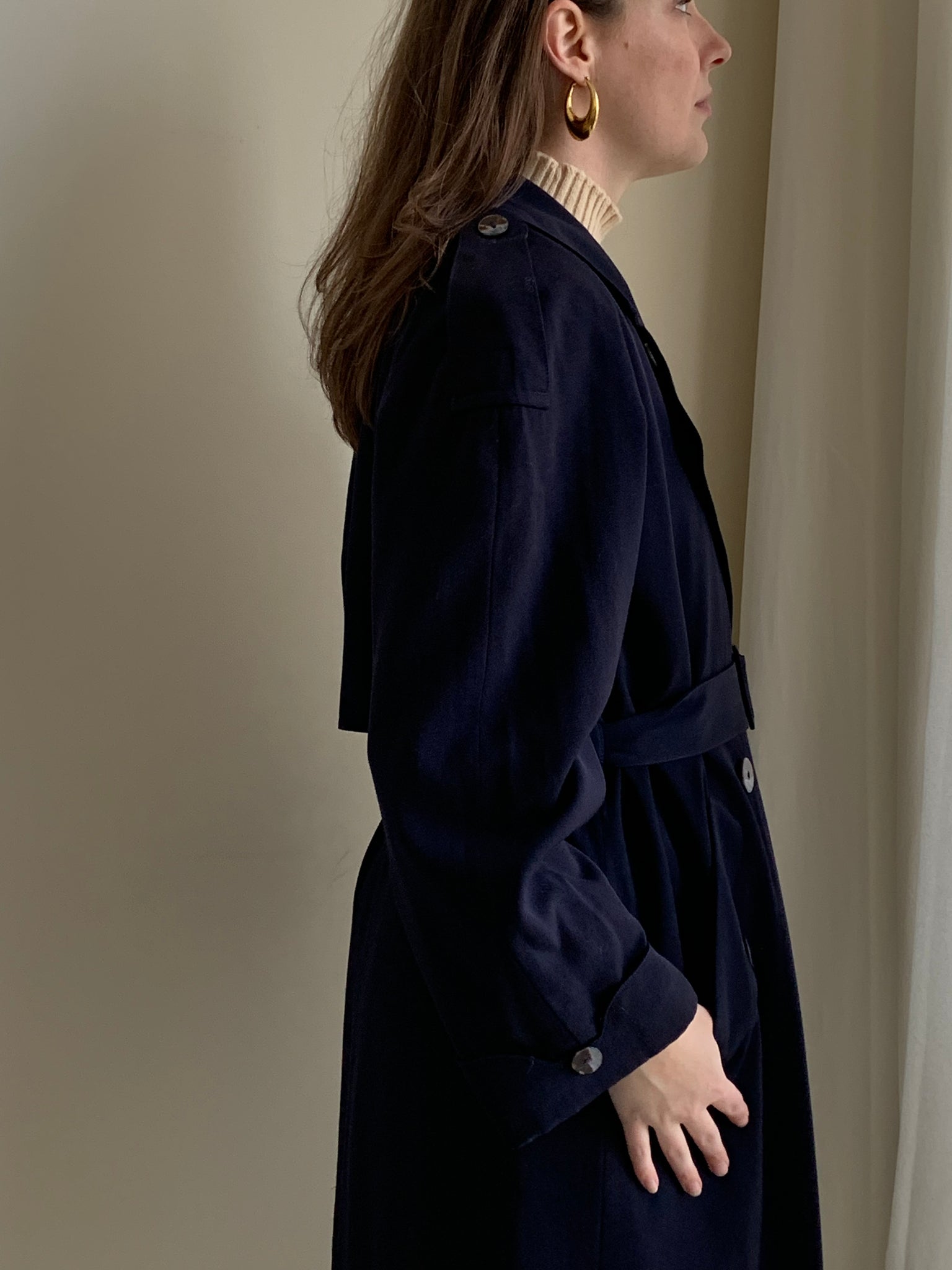 Vintage navy trench