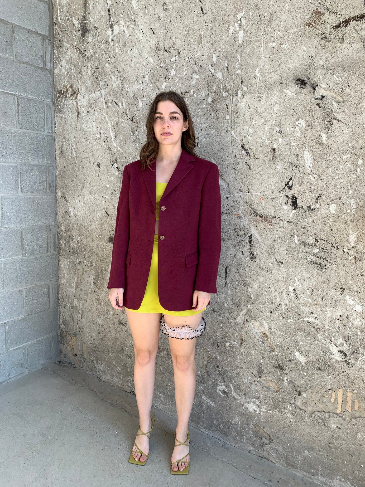 maroon soft blazer