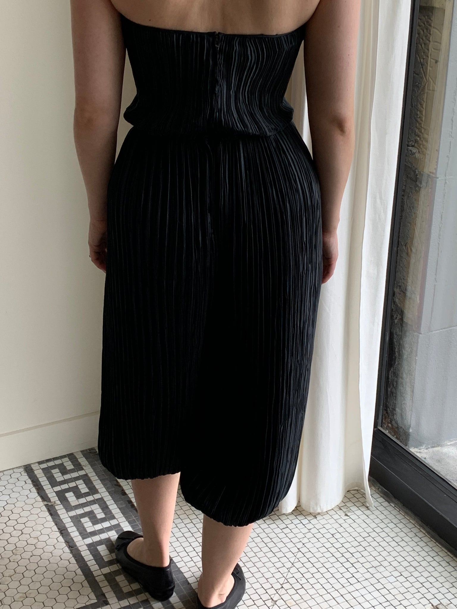 Mary McFadden pleated jumpsuit