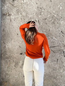 ESPRIT orange cashmere turtleneck