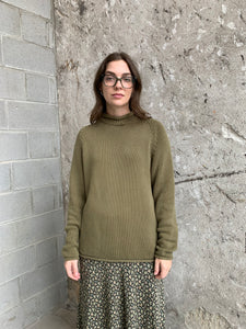 90s olive sweater