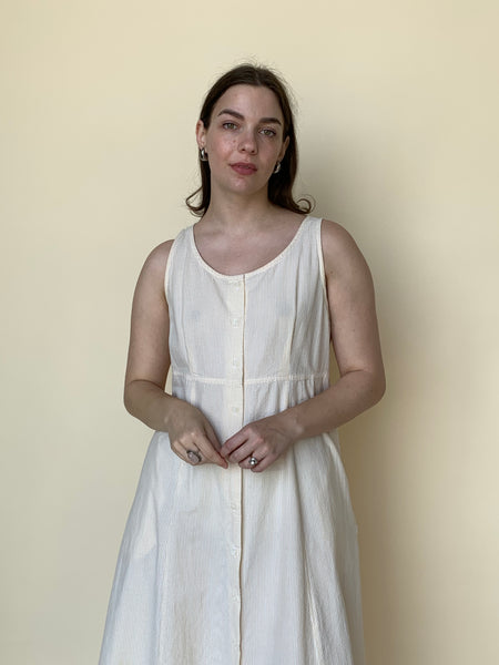 L.L.Bean seersucker midi dress