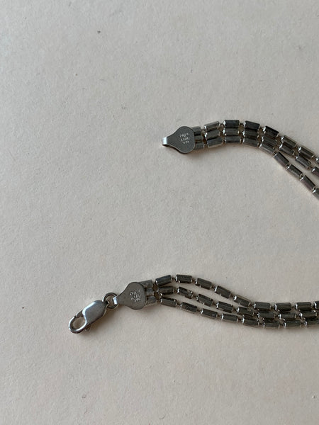 sterling bar and bead bracelet