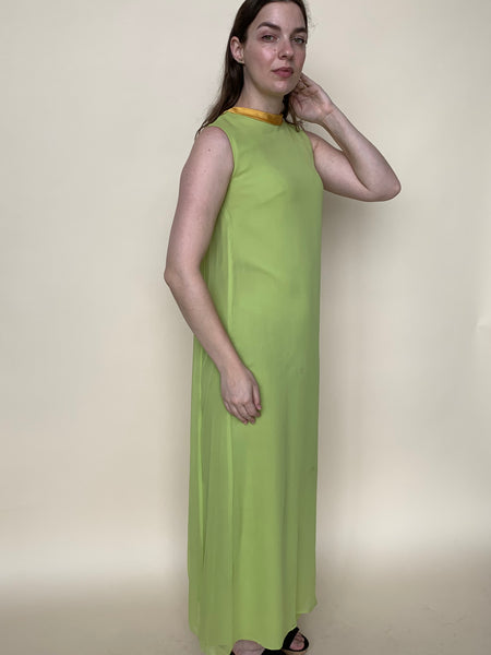 1960s lime column dress