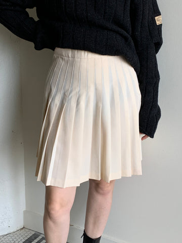 The Works cream pleated mini skirt