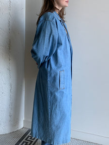 Denim maxi jacket