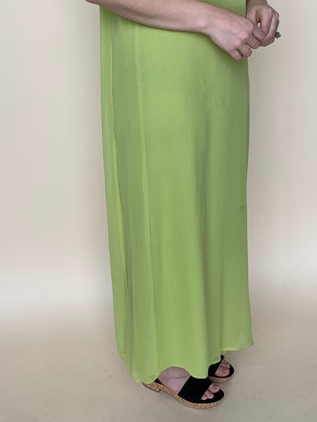 1960s lime column dress