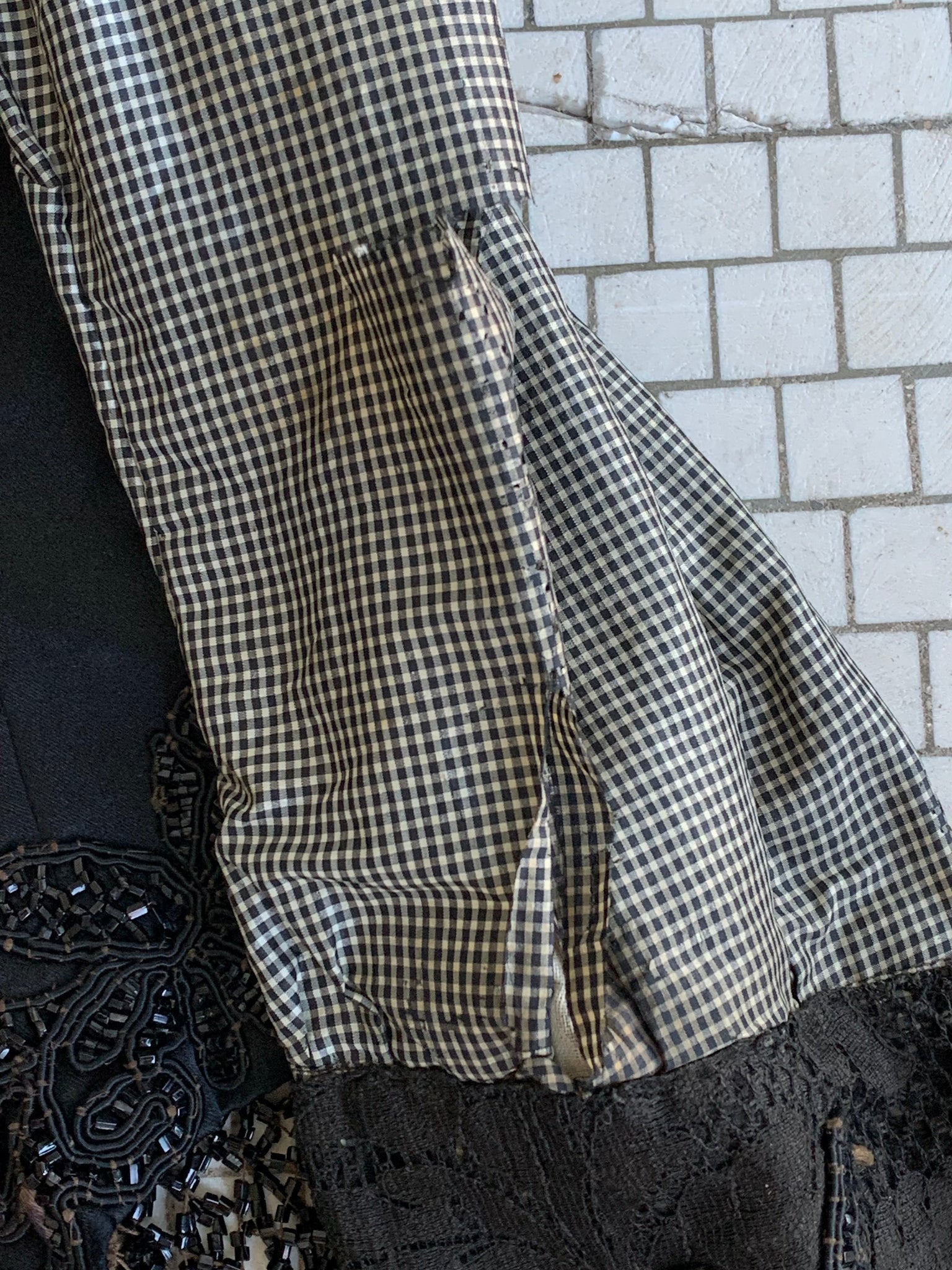 Antique gingham shirtwaist