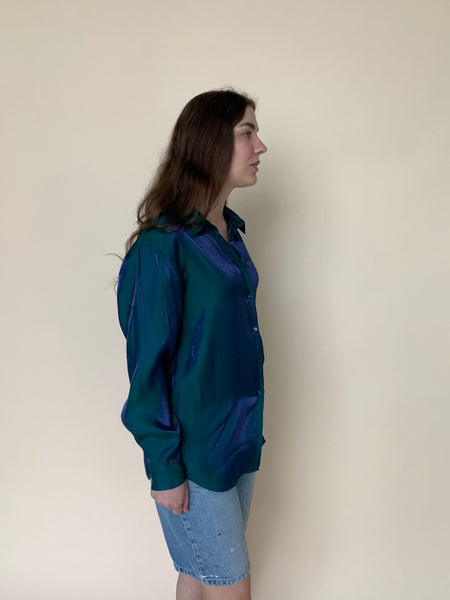 Iridescent green shirt