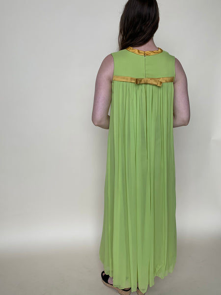 1960s lime column dress