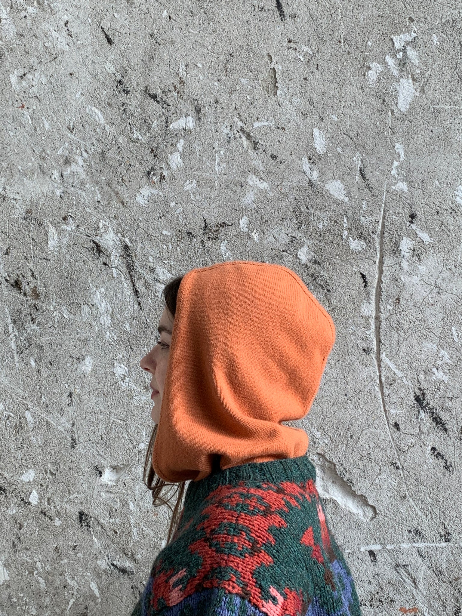 orange cashmere hood