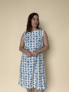 Blueberry print vintage dress