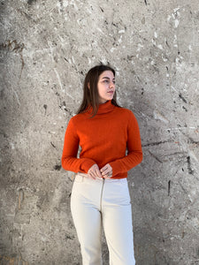 ESPRIT orange cashmere turtleneck