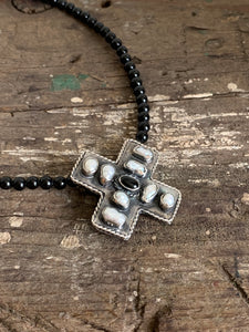 Pearl cross necklace