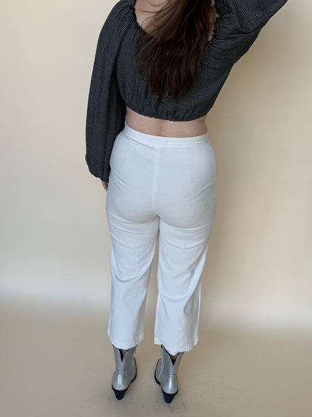 Rachel Comey cream crop jeans