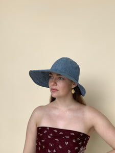 1950s chambray sun hat