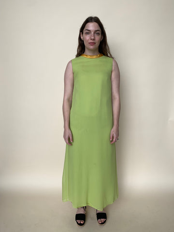 1960s lime column dress