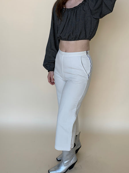 Rachel Comey cream crop jeans