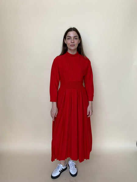 Red Prada midi dress