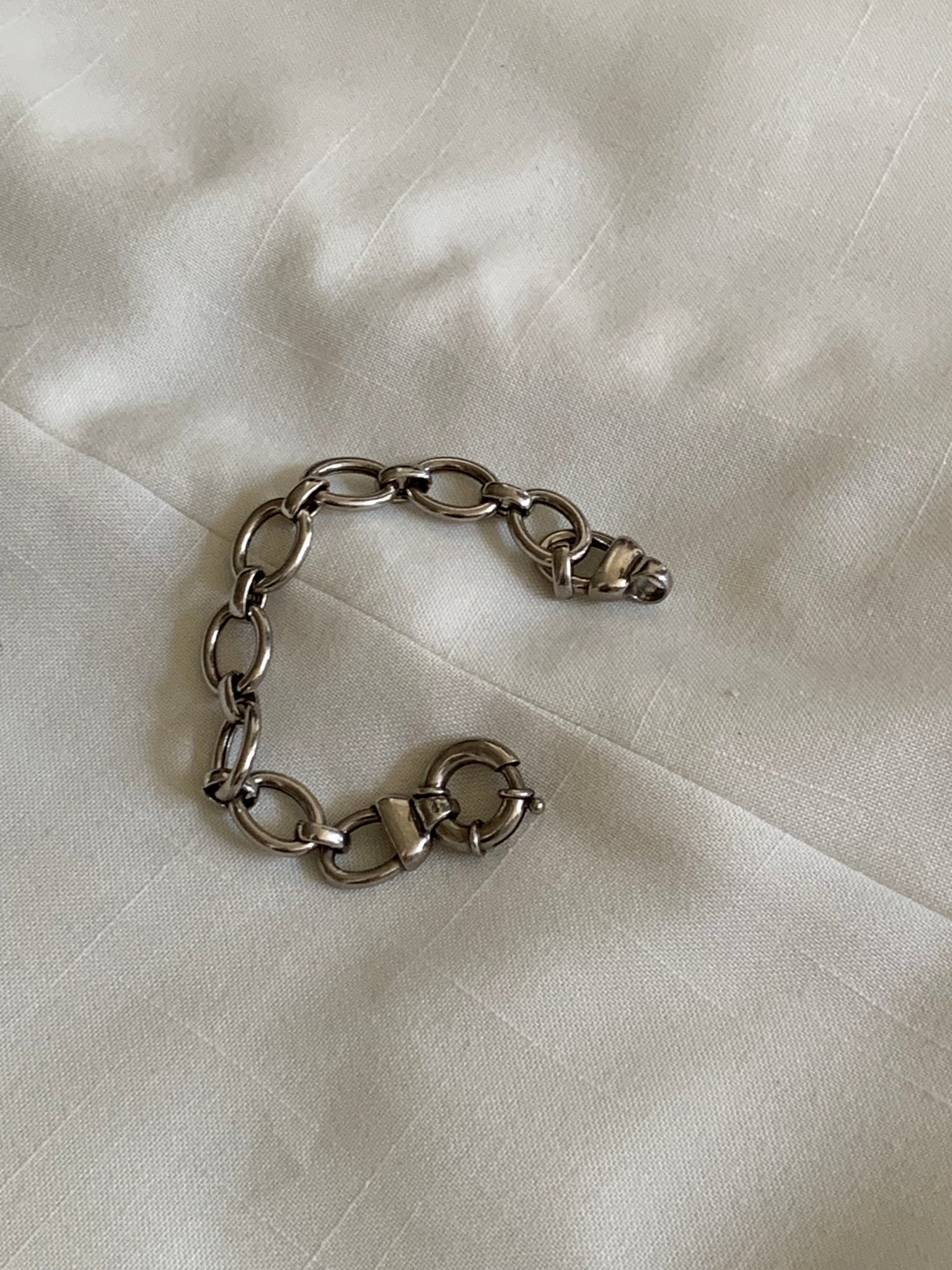 Sterling large link bracelet