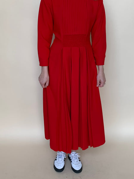 Red Prada midi dress