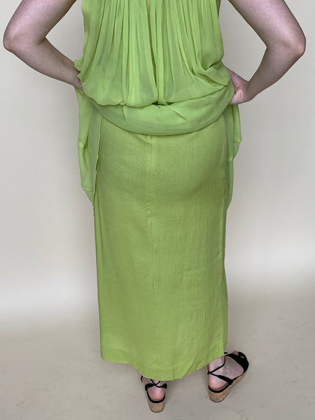 1960s lime column dress